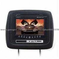 7-inch Car Headrest DVD Player with Built-in TV Tuner, FM, Two Speakers, IR Transmitter and USB Port