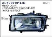 AUDI  Head Lamp L: 893- 941- 029 R: 893- 941- 030