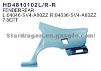 Honda Fender Rear  L:04646-Sv4-A80zz R: 04636-Sv4-A80zz