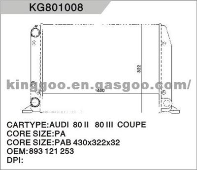 Car Radiator for AUDI 893121253