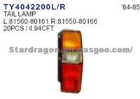 TOYOTA  Tail Lamp L: 81560- 80161 R: 81550- 80166