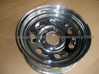 Steel Trailer Wheel, Chrome