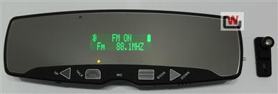 Bluetooth Handsfree Car Kit Mirror with MP3, FM, Wireless Earphone, Phonbook