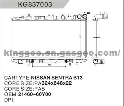 Aluminum Radiator for Nissan 21460-60y00