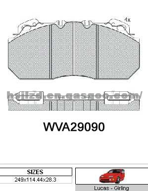 Bus&Truck Brake Pad Wav29090