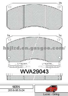 Bus&Truck Brake Pad WVA29043