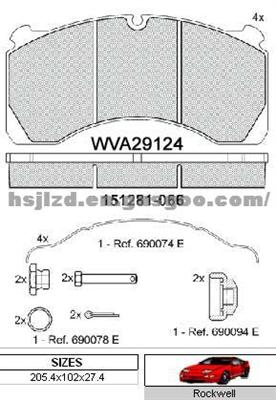 Bus&Truck Brake Pad WVA29124