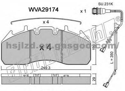 Bus&Truck Brake Pad WVA29174