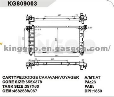 Chryser  Aluminum Radiator 4682588