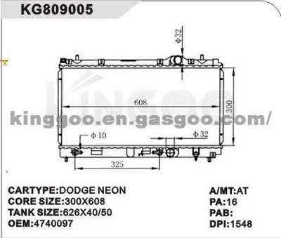 CHRYSER Aluminum Radiator 4740097