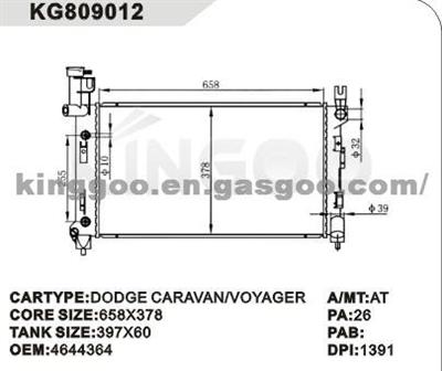 CARAVAN Aluminum Radiator 4644364