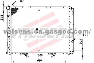 BENZ BENZ W124- E300D' 93- - 95 OE:  Radiator