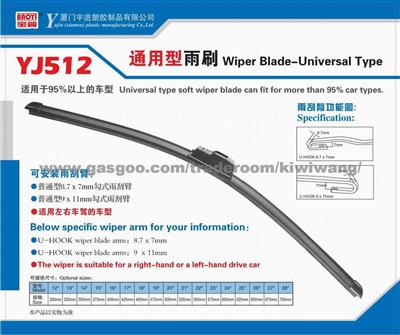 Car Wiper Blades For Nissan YJ512