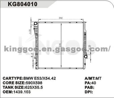 BMW  Aluminum Radiator 1439. 103