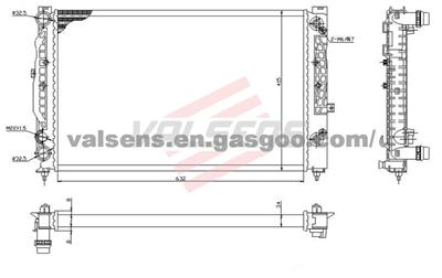 Radiator for AUDI A4(94-), VW Passat V(96-),  Passat(99-) OE:8D0121251M