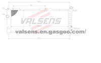 Radiator for OPEL Combo (93-),VAUXHALL Corsa B (93-) ,Tigra B (93-)   OE :1300152