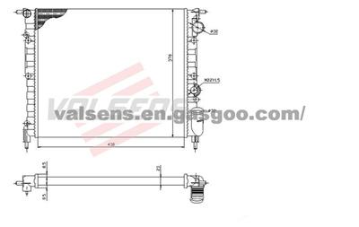 Radiator for RENAULT R21(89-),CLIO(90-), LUTECIA(96-)   OE: 7700784038