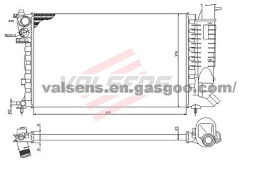 Radiator for CITROEN ZX(91-), PEUGEOT 306(93-),  306(97-)      OE: 133145