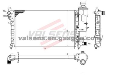 Radiator for PEUGEOT 106 (91-)  OE: 1301C7 ;1301C8