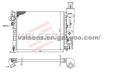 Radiator for PEUGEOT 405(92>96) 1.4i,1.6 Entreprise,1.6i,     OE: 1301E6