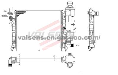 Radiator for  PEUGEOT  106 (91-);    OE: 1301000