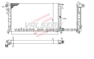 Radiator for CITROEN SAXO(96-),PEUGEOT  106 11(96-);    OE: 1301VT