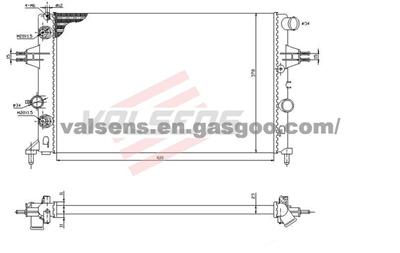 Radiator for OPEL Astra G(97-), Zafira(99-); VAUXHALL Astrad(98-)    OE:9193265