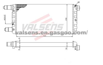 Radiator for FIAT Seicento(00-),  Cinquecento 900,900I(92-),Cinquecento 1.1i(94-)  OE:46414207