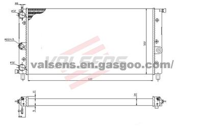 Radiator for  FIAT Duna(87-),Fiorino(127)(78>87),Fiorino(146)(88>),INNOCENTI Elba(92-)  OE:7586746