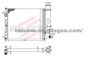 Radiator for CITROEN BX(82-) ,OE: 95495383