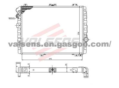 Radiator for audi Cabriolet, Coupe(80>88),Coupe(88>96); OE:093121251F,855121251D,893121251D