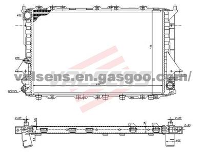 Radiator for audi 100 (90-) ;100 Quattro (90-),OE:4A0121251G