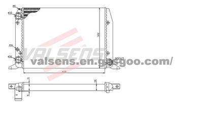 Radiator for audi 80/ 90 (86-);OE:811121253F,811121253D