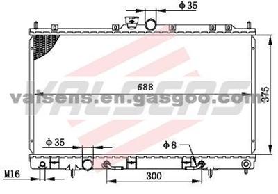 MITSUBISHI  LANCER'00-03 CS2W/CS5W  OE:MR571798/MR993259/SW60045 Radiator