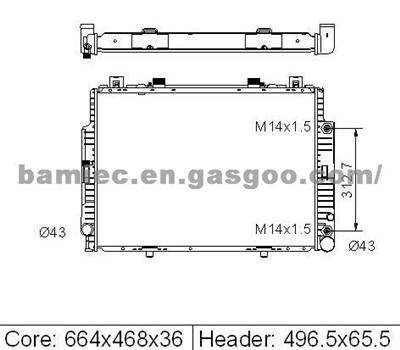 Auto Radiator MERCEDES BENZ 1405001003