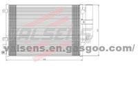 Condenser for NISSAN KUBISTAR (03-),PLATINA (01-);RENAULT  CLIO(98-),THALIA (01-)   OE:7700428083