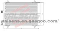 Condenser for CITROEN XSARA (00-) 2.0 HDI ;PEUGEOT 406(99-),607 (00-)      OE:6455CQ