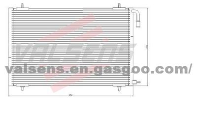 Condenser for PEUGEOT 206      OE:9637524080