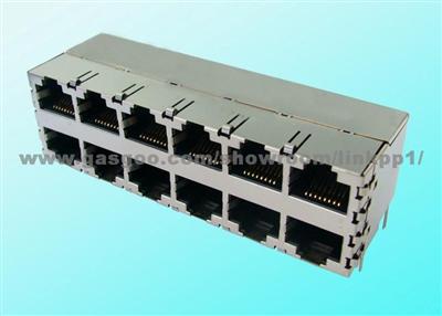 Rj45 Modular Jack Connector with Magnetic