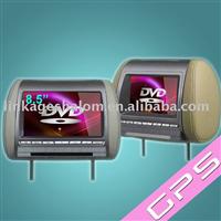 8.5inch headrest dvd player/car headrest /car video with zip cover/swivel/sd/usb/dvd