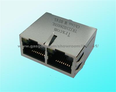 Rj45 Modular Jack Connector with Magnetic