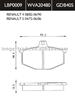 High quality brake pad WVA20480 for RENAULT