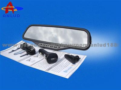 Ultra-thin Blutooth Handsfree Car Kit with Mp3 Function