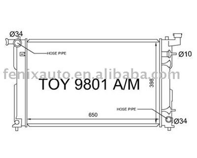 Auto Radiator for 2003- Vista Ardeo Sv50