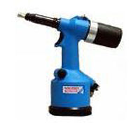 Air operated rivet nut gun of flowing tubing head pressure