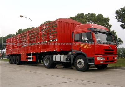 Bunker grid-type semi-trailer