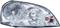 HEAD LAMP For GM R 96458810 L 96458809