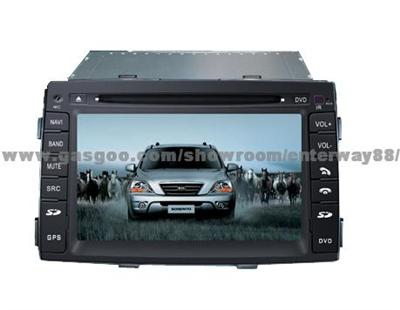 7 inch Double DIN DVD With Full Motorized Screen for KIA Sorento (EW-SK704DG)