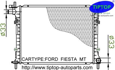 Radiator For Ford FIESTA MT:FD022