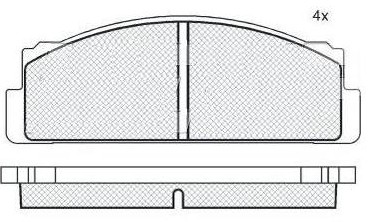 TOYOTA brake pad 4434817